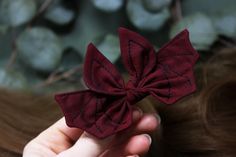 Bat Hair Bow / Red Bat Hair Clip / Dark Red Bat Hair Clip / Bat Wings / Goth Hair Clip / Witchy Hair Bow, Goth Hair, Moth and Fae - Etsy