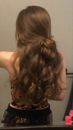 Easy Hairstyles For Long Hair, Hair Inspo Color, Half Up Half Down, Hairstyles For School, Hairstyles Haircuts, Messy Hairstyles, Down Hairstyles