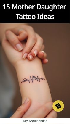 Mother Daughter Tattoo Ideas,Mother and daughter heartbeat line tattoo on wrist Music Mother Daughter Tattoo, Mothers And Daughters Tattoo, Heart Tattoo For Mom And Daughters, Mom And Daughter Quote Tattoos, Matching Finger Tattoos Mother Daughter, Mother Daughter Small Tattoos, Matching Mother Daughter Tattoos Meaningful, Mother Daughter Tattoos Matching, Mother Daughter Butterfly Tattoos