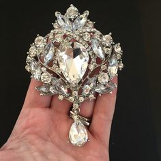 Crystal Rhinestone brooch Wholesale Bridal Trim DIY Brooch Brooch Bouquet Diy, Diy Brooch, Bridal Trim, Bridal Applique, Keys Wedding, Brooch Diy, White Jewelry Box, Crystal Trim, Brooch Bouquet