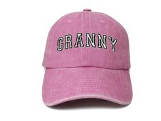 PRICES MAY VARY. 【Find Your Style】: If you are looking for a great gift for your grandma, our Granny Dad hat is perfect to show how much you love and appreciate her. It features the meaningful saying 'Granny' embroidered on the front of the washed pink baseball cap. This ladies' sun hat is the perfect blend of fashion and sentiment, making it an ideal gift for yourself or the special Mimi, Gigi, Nana, or grandmother in your life. 【Features】: Made of premium washed cotton pigment dyed , this vint Baseball Cap For Women, Hip Hop Dancer, Pink Baseball Cap, Antique Brass Metal, Embroidered Baseball, Embroidered Baseball Caps, Cotton Hat, Hat For Man, Button Top