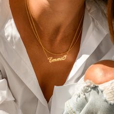 "Customizable Carrie Nameplate Necklace for Her: Personalized engraved own name necklace gift idea in sterling silver 925, gold, rose gold, 10k solid gold. The perfect gift for mom, grandma, wife, sister, best friend or yourself. ✨✨ PERSONALIZED GIFT BOXES: https://www.etsy.com/listing/1066712740/mynamenecklace-personalized-gift-box ✨ SIZE & MATERIALS ✨ Material: Sterling Silver 925, 18K Gold Plated Sterling Silver 925, 18K Rose Gold Plated Sterling Silver 925, 18K Gold Vermeil Plated Sterli Personalized Nameplate Necklace, Tarnish Resistant, Personalized Nameplate Necklace Tarnish Resistant, Mother's Day Tarnish Resistant Nameplate Jewelry, Tarnish Resistant Nameplate Necklace For Personalized Gift, Personalized Tarnish Resistant Nameplate Necklace, Personalized Tarnish-resistant Nameplate Necklace, Dainty Engraved Name Necklace As Gift For Her, Mother's Day Personalized Tarnish-resistant Necklace, Personalized Rose Gold Tarnish-resistant Name Necklace