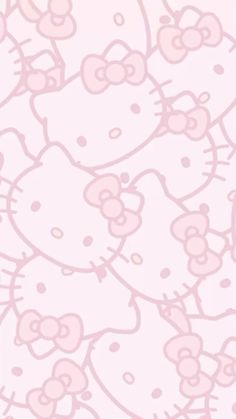 an image of hello kitty wallpaper in pink