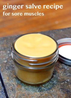 This homemade ginger salve recipe is great for helping to relax and soothe sore muscles. Plus it's the perfect alternative if you're allergic or sensitive to capsicum and can't use cayenne pepper. Ginger Salve, Magia Das Ervas, Ginger Essential Oil