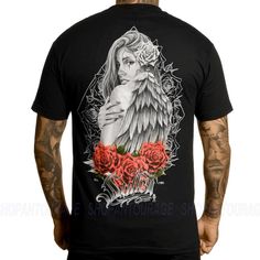 This Is 100% Authentic And Brand New Sullen Item With All Original Tags Attached. New Sullen 2024 Collection!!! Sullen Art Collective Rose Angel Standard Fit Scm6223 Short Sleeve Men`S T-Shirt Material: 100% Cotton. This Garment Made With High Quality, Soft And Light Weight Cotton Fabric Which Provides Breathable And Comfortable Wearing Experience. Features: Crew Neck T-Shirt. Tag Less For Maximum Comfort. Custom Double Dye Tee. Set-In Rib Collar With Shoulder-To-Shoulder Taping. Double-Needle S Black Crew Neck T-shirt With Rose Print, Black Short Sleeve T-shirt With Rose Print, Black Rose Print Short Sleeve T-shirt, Black Cotton T-shirt With Rose Print, Rosé Angel, Dragon Ball Super Wallpapers, Shirt Tag, Sleeve Men, Tee Set