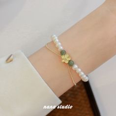 Fall in love with these stunning bracelets. these bracelets are the perfect accessory to bring luck, love, and sparkle into your life. Freshwater pearls, strawberry crystals, Emerald Jade stone Bead diameter: 5 mm Premium zinc alloy Lobster clasp-size can be adjusted - Suitable for hand circumference: 14-18 CM Hypoallergenic, lead & nickel free *We carefully select each gemstone to offer gems with the best quality. As gemstones are natural materials, stone colors may vary slightly from the images, making this beautiful bracelet completely unique, just like you!If you aren't in LOVE with your purchase, please let us know within 30 days of receiving your item, and you'll receive a stress-free refund. Elegant Natural Stones Beaded Bracelet, Elegant Pearl Bracelet With Natural Stones For Gift, Elegant Beaded Bracelets With Natural Stones For Gift, Elegant Natural Stone Beaded Bracelets For Gift, Feminine Pearl Bracelets As Gift, Feminine Pearl Bracelet For Gifting, Dainty Pearl Bracelet With Natural Stones As Gift, Feminine Pearl Bracelet For Gift, Dainty Natural Stone Pearl Bracelet Gift