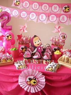 Resultado de imagem para masha and the bear birthday decorations Bear Theme, Camping Theme, Baby Birthday Party, 3rd Birthday Parties