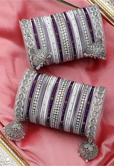 Bridal Bangle Set, Indian Bangle Bracelets, Punjabi Chura, Bridal Chooda, Ethnic Wear Indian, Indian Bangles, Wedding Pakistani