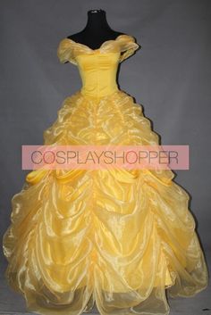 Beauty and the Beast Princess Belle Dress Cosplay Costume - A Belles Dress Beauty And The Beast, Beauty And The Beast Dress, Princess Belle Dress, Belle Gown, Inexpensive Dresses, Belle Cosplay, Belle Costume, Belle Beauty And The Beast, Belle Beauty