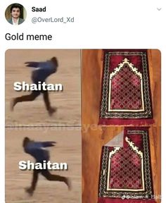 the meme has been altered to look like an afghan rug