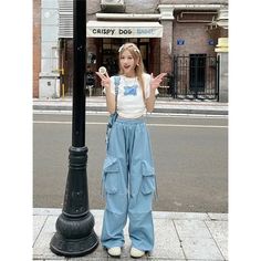 Vevesc Cargo Pants Women Y2K Oversized Sweatpants Streetwear Pockets Wide Leg Joggers Harajuku Korean Blue Baggy Casual Trousers Season: Spring/Summer Waist Type: high Decoration: Pockets Elasticity: High Strecth Fabric Type: Broadcloth Pattern Type: Solid Pant Style: Cargo Pants Material: POLYESTER Fit Type: LOOSE Length: Ankle-Length Pants Y2k Cargo Pants, Sweatpants Streetwear, Oversized Sweatpants, Wide Leg Joggers, Women Y2k, Style Cargo, Backless Mini Dress, Black White Dress, Mini Dresses For Women