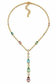 Buddha Mama natural to heated set of 3 paraiba tourmaline pears set on round diamond chain with pear shaped blue paraiba, pear shaped pink tourmaline stones with diamond pears in between. Paraiba Tourmaline (3.1ctw) Blue Paraiba (0.85ctw) Pink Tourmaline (1.46ctw) Diamond (0.235ctw) Length: 14+2" extender 20k Yellow Go Buddha Mama Jewelry, Mama Natural, Gold Outfit, Marissa Collections, Paraiba Tourmaline, Tourmaline Stone, Diamond Chain, Fine Jewels, Lariat Necklace