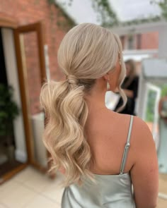 Bridesmaid Pony, Ponytail Bridal Hair, Bridemaids Hairstyles, Pony Hairstyles, Wedding Hairstyles Bridesmaid, Guest Hair, Bridesmaid Hair Makeup