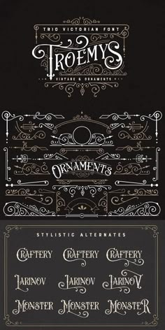 an image of some type of font that is very ornate and elegant, but it looks like