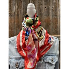 Wild Rags WR298 Abstract Colors Wild Rag/Scarf WR298 Western Scarf, Rodeo Events, Perfect Squares, Wild Rag, Leather Slides, Pretty Colours, Western Fashion, Scarf Accessory, Night Out