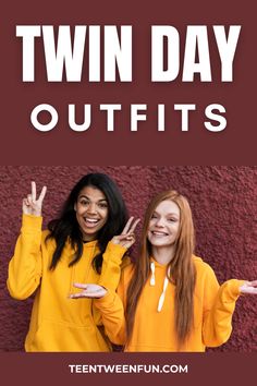 Looking for twin day outfit ideas? Check out these amazing looks that will have you looking like twins in no time! From matching outfits to Coordinating accessories, we've got you covered. So grab a friend and get ready to twin! Twin Day Outfit Ideas, Twin Day Outfits, Twin Day, Day Outfit Ideas, Outfit Matching, Matching Shoes, Day Fashion, Spirit Week