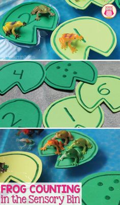 the frog counting game is fun for kids to play with