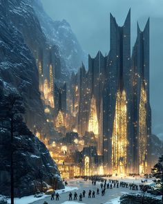 Fantasy Buildings, Dream Pictures, 3d Landscape, Morning Sky, Fantasy City, Modern Fantasy, Futuristic City