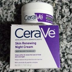 Awesome Cerave Skin Care (1) Skin Renewing Night Cream I Have Many Other Cerave Products And Can Create A Custom Bundle Cerave Skin Care, Cerave Night Cream, Skincare List, Skincare Cerave, Cera Ve, Face Wrinkles Remedies, Cerave Products, Spf Face Moisturizer, Gel Face Moisturizer