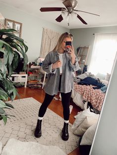 Boots, fashion, mirror, selfie Dr Marten Leggings Outfit, Doc Martens Outfit Jeans Casual, Work Outfits With Docs, Sinclair Max Dr Martens Outfit, Doc Marten Rainy Day Outfit, Blazer With Doc Martens, Midsize Dr Martens Outfit, Spring Dr Martens Outfit, Thanksgiving Outfit Doc Martens