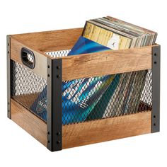 PRICES MAY VARY. ✔PROTECTS 65 RECORDS-- Shatter-proof, break-proof, warp-proof, it can perfectly displays 65 pieces of your beloved vinyl’s UPRIGHT without worrying about abrasion, sliding, and friction-related tumbles. The Storage Crate has comfortable handles, so you can move it safely. ✔NOT JUST STORAGE RECORDS-- industrial design storage box with handles made from plywood, ideal for painting and decorating. Adapt to any decoration style, making this personalized storage boxes become a specia Record Storage Crate, Vinyl Crate Record Storage, Record Box Storage, Vinyl Storage Ideas Records, Storage Records, Album Shelf, Vinyl Record Organization, Vinyl Record Crate, Store Vinyl Records