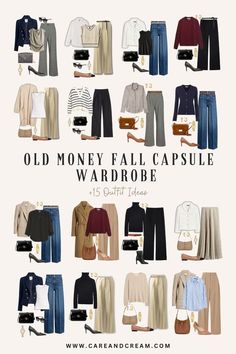 Discover the timeless elegance of an old money fall capsule wardrobe with this must-read blog post! Elevate your fall style with these fall wardrobe essentials that embody the old money fall aesthetic. Get inspired by this old money fall wardrobe and 15 classy outfit ideas! Plus: old money fall outfits, cute fall outfits, old money fall fashion. Budget Capsule Wardrobe Fall, Fall Outfit Work Office Chic, Capsule Fall Outfits, Old Money Work Outfits Fall, Classic Work Capsule Wardrobe, Old Money Fall Style, Old Money Mom Style, Timeless And Classy Outfits, Fall 2024 Capsule Wardrobe Outfits