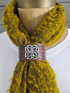 Presenting the one and only Scarf -Buckle. This is jewelry for your scarf. 1. Keeps scarf from flying off due to wind. 2. Keeps scarf centered and secure maximizing warmth. 3. Makes you look awesome. 4. Comes in lovely gift box ready to gift. 5. Hand made in the USA. Leather Scarf Cuff, Casual Infinity Scarf, Small Infinity Scarf, Handmade Casual Infinity Scarf One Size, Women Veterans, Scarf Buckle, Leather Scarf, Infinity Band, Scarf Rings