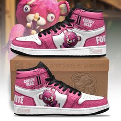 Creepy Bear Skin Fortnite J1 Shoes Custom For Fans MN06All of our JD Sneakers styles are custom-made-to-order and handcrafted to the highest quality standards. High-quality rubber sole for traction and exceptional durability. Lace-up closure for a snug fit. Material: Microfibre leather: chemical & abrasion resistance, anti-crease, aging resistance Eco-friendly and 100% Vegan. Please allow 10-15 business days to receive a tracking number while your order is hand-crafted, packaged and shipped from Creepy Bear, J1 Shoes, Skin Fortnite, New Orleans Saints Football, Shoes Custom, Air Jordan 1 High, Jordan 1 High, Custom Shoes, Michael Jordan