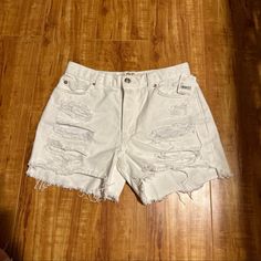 We The Free Distressed Jean Shorts Size 25 Mid-Rise Nwt White Ripped High Waist Jean Shorts, White Ripped High-waist Jean Shorts, White High Waist Ripped Jean Shorts, White High-rise Distressed Jean Shorts, White Distressed Mid-rise Bottoms, White Distressed Cutoff Bottoms, White Ripped Cutoff Bottoms, White Ripped High Waist Shorts, White Distressed High-waisted Shorts