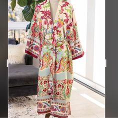 Shop cbchou's closet or find the perfect look from millions of stylists. Fast shipping and buyer protection. ZARA lined belted kimono Jacket Duster Robe with pockets L PtP 25” Length 50” Spring Floral Print Outerwear For Loungewear, Multicolor Outerwear For Fall Brunch, Multicolor Fall Outerwear For Brunch, Elegant Multicolor Floral Print Outerwear, Long Printed Spring Outerwear, Multicolor Outerwear For Spring Loungewear, Multicolor Long-sleeved Outerwear For Brunch, Multicolor Long Sleeve Outerwear For Brunch, Red Long Sleeve Kimono For Spring