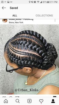 Cornrow Updo On Natural Hair, Big Cornrows, Cornrow Hairstyle, Cornrows Natural Hair, Lemonade Braids Hairstyles, Black Hair Updo Hairstyles, Short Box Braids Hairstyles, Feed In Braids Hairstyles