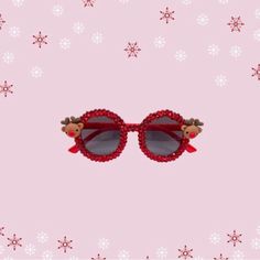 Children Sized Sunglasses Perfect For Christmas. Red Rhinestones With Reindeer Charms. Brand New Cute Red Party Sunglasses, Playful Red Sunglasses For Party, People With Sunglasses, Christmas Sunglasses, Rhinestone Glasses, Christmas People, Boys Sunglasses, Kids Hair Bows, Baby Sunglasses