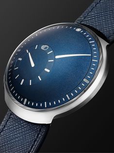 Shop RESSENCE Type 8 Mechanical 42.9mm Titanium and Leather Watch, Ref. No. TYPE 8C, Explore the latest in-season RESSENCE collection today on MR PORTER Titanium Watches, Watch Trends, The Hours, Telling Time, Navy Leather, Mens Fashion Trends, Colourful Outfits, Luxury Watches, Leather Watch