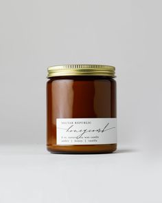 a jar of honey with a label on it that says, nectar republic tangerine