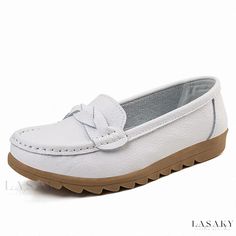 Lasaky - Premium Leather Flats: Stylish Casual Shoes with Comfortable Rubber Soles Casual Non-slip Slip-on Moccasins, Casual Non-slip Round Toe Moccasins, Casual Synthetic Moccasins With Round Toe, Comfortable Round Toe Synthetic Loafers, Casual Synthetic Closed Toe Moccasins, Casual Non-slip Closed Toe Moccasins, Casual Synthetic Moccasins For Spring, Casual Synthetic Flats With Round Toe, Slip-on Synthetic Moccasins With Round Toe