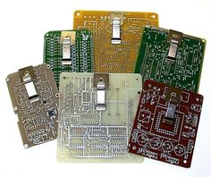 four different types of electronic components are shown