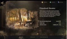 an image of a screen shot of the game's website page, with information about it