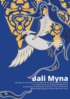 the cover of bali myna's book, with an image of a bird flying