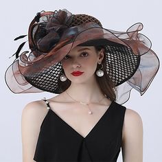 Melbourne Cup Fashion, Sun Visor Hat, Melbourne Cup, Kentucky Derby Hat, Wedding Outdoor, Flower Headpiece, Derby Hats