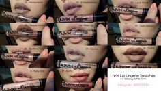 Nyx Lip Lingerie Swatches, Cosmetic Line, Kylie Jenner Lipstick, Makeup Swatches, Makeup Obsession, I Love Makeup, Makeup Goals