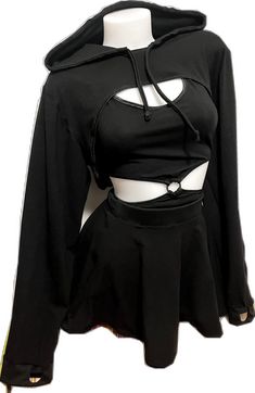 Black Tops For Spring Cosplay, Black Top For Spring Cosplay, Spring Black Top For Cosplay, Trendy Summer Tops For Cosplay, Y2k Style Summer Tops For Cosplay, Stretch Tops For Summer Cosplay, Summer Stretch Tops For Cosplay, Black Rave Style Top For Cosplay, Black Rave Top For Cosplay