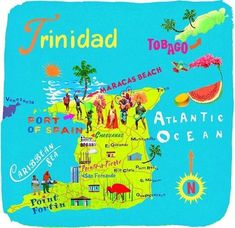 an illustrated map of the state of florida with all its major cities and attractions on it