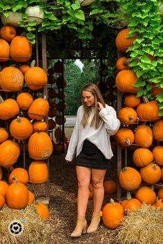 Pumpkin patch outfit Inspo! 🎃 Fall outfits | fall fashion | black mini skirt #pumpkinpatch #amazonfinds #halloween #falloutfitinspo Follow my shop @altogetherabbey on the @shop.LTK app to shop this post and get my exclusive app-only content! #liketkit #LTKstyletip #LTKSeasonal #LTKHalloween @shop.ltk https://liketk.it/4kqgX Pumpkin Patch Outfit, Black Mini Skirt, Chunky Knits Sweater, Boots Fall, Black Mini, Outfit Inspo Fall, Pumpkin Patch