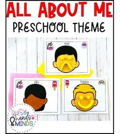 an all about me preschool theme with pictures of the same child's face