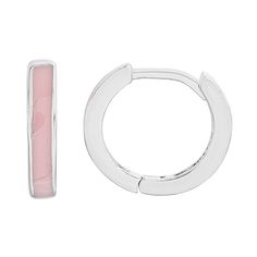 Add a colorful touch to your everyday outfits with these cute petit cheris hoops. Add a colorful touch to your everyday outfits with these cute petit cheris hoops. Length: 10 mm Backings: arched wire Nickel free Metal: sterling silver Plating: rhodium Finish: polished Packaging: boxed Size: One Size. Color: Pink. Gender: female. Age Group: kids. Pink Hypoallergenic Small Hoop Huggie Earrings, Trendy Pink Huggie Earrings, Cute Small Hoop Pink Earrings, Cute Huggie Hoop Earrings, Trendy Pink Huggie Earrings As Gift, Cute Small Pink Hoop Earrings, Trendy White Huggie Hoop Earrings, Pink Hypoallergenic Small Hoop Earrings, Pink Huggie Earrings For Everyday