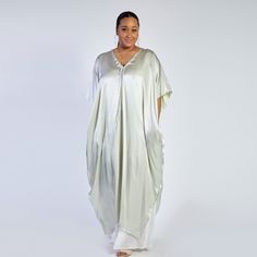 "A caftan is a perfect addition to any women's wardrobe. It can be worn day into night, as a stunning swimsuit cover-up at the beach, as well as a glamorous evening dress over a slip (sold separately in my shop), or over leggings. Made from flowy and luxurious, it is cool and airy, and great for warm weather.  Caftans are one size fits most, and look great on all shapes and sizes. Width is 45\" and length is 56\" from the center back neck to the center bottom edge.  If you have any questions at Nude Evening Dresses, Chiffon Kaftan, Glamorous Evening Dresses, Emo Dresses, African Traditional Dresses, Short Summer Dresses, Black Slip Dress, Shirt Dress Style, Lolita Dress