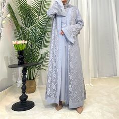 #ad Great shopping ideas for Lace Open Kaftan Abaya Women Long Dress Set Muslim Kimono Robe Dubai Gown Prom, Fashion Party Clothing Morocco Flowers, Casual Abaya, Kaftan Abaya, Open Abaya, Islamic Clothing, American People, Dress Shoes Womens, Muslim Fashion, Full Sleeve