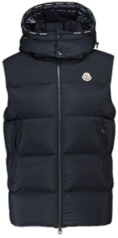 Sleeveless Down Vest With Padded Collar, Down Vest With Padded Collar, Functional Nylon Vest With Detachable Hood, Functional Nylon Vest With Padded Collar, Sleeveless Nylon Vest With Padded Collar, Nylon Sleeveless Vest With Detachable Hood, Sleeveless Nylon Vest With Detachable Hood, Gilet Moncler, Moncler Uk Drip