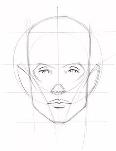 a drawing of a man's face with the lines drawn to make it look like he