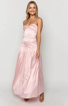 Pink Maxi dress

How to style:
Feel your best in our London pink maxi dress (). This dress has a unique design that elevates it from a simple satin dress. Perfect for graduation or school formal (), you will be sure to impress in this dress. Pair with nude heels () and gold jewellery to complete the look.

Features:


  
 * Maxi length 
 * Satin material  
 * Thin adjustable straps  
 * Invisible side zip  
 * Front twist detail at bust  
 * Flowy skirt style  
 * Light weight Light Pink Floor Length Dress, Love Shack Fancy Pink Dress, Simple Ball Dresses, Light Pink Formal Dress Long, Drop Waist Maxi Dress, Formal Dresses Sorority, Pink Silk Prom Dress, Bridesmaid Dresses Light Pink, Light Pink Prom Dresses